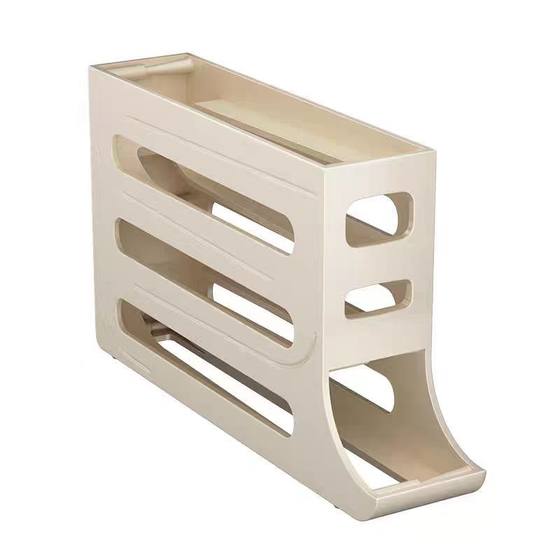 Factory direct egg storage box multi-layer automatic sliding refrigerator side door egg special rack super space-saving