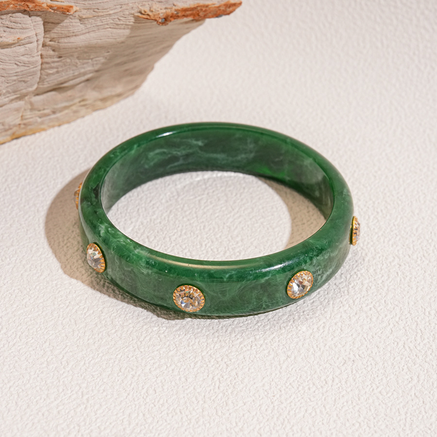 Brazalete de color geométrico de diamantes acrílico europeo y americano personalidad transfronteriza simple pulsera de nicho lujoso ligero de alta sensación de brazalete
