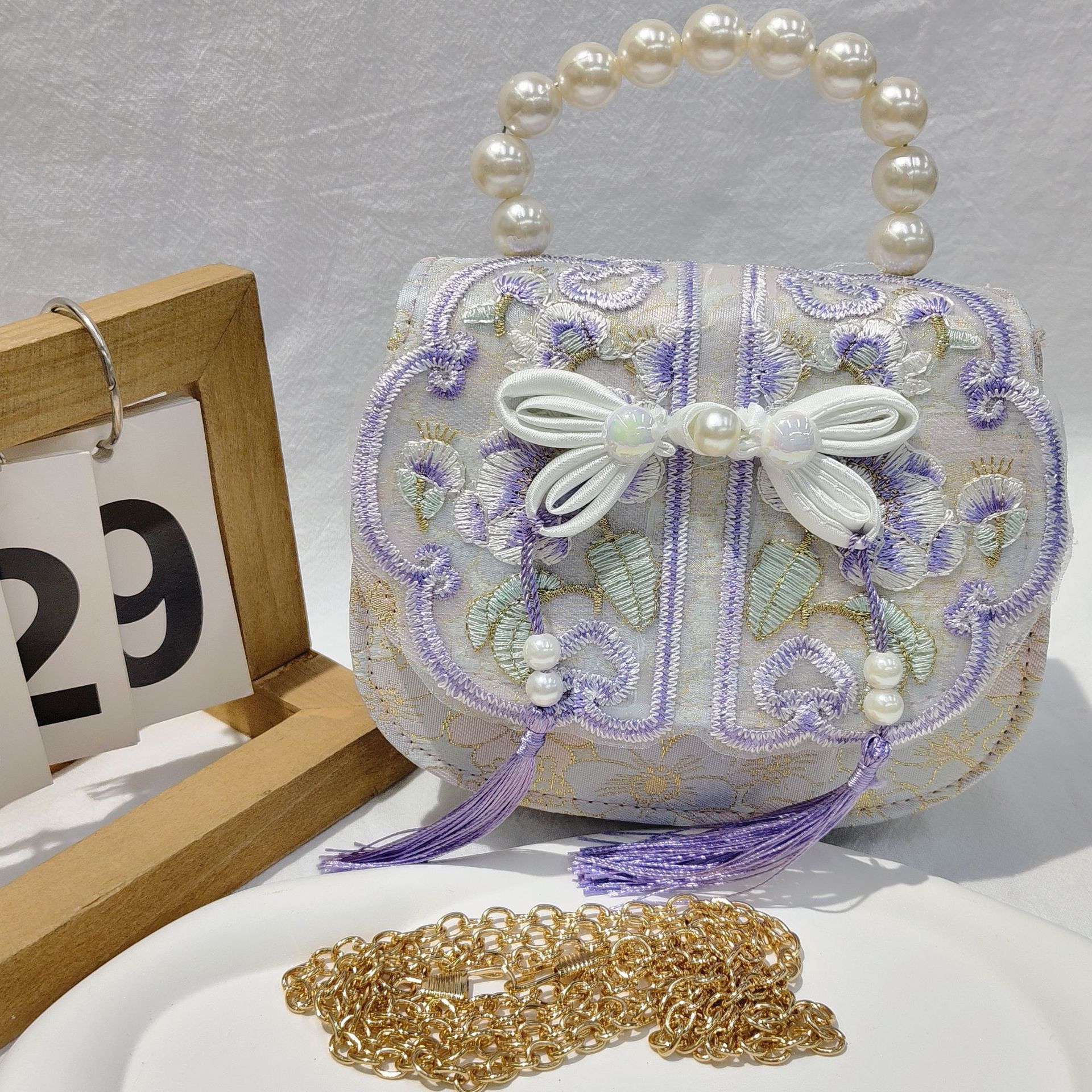 Bolso de arco para niños bolso de rosa de verano bolso de mochila para chicas bolso de princesa de perla pequeña bolsa de cambio de viento fragante