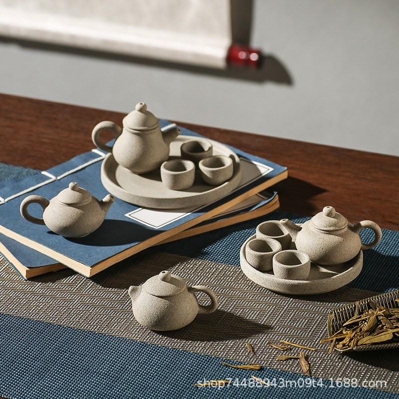 朱泥迷你小茶壶茶玩摆件茶宠儿童迷你小茶具网红爆款茶饮装饰摆件|undefined