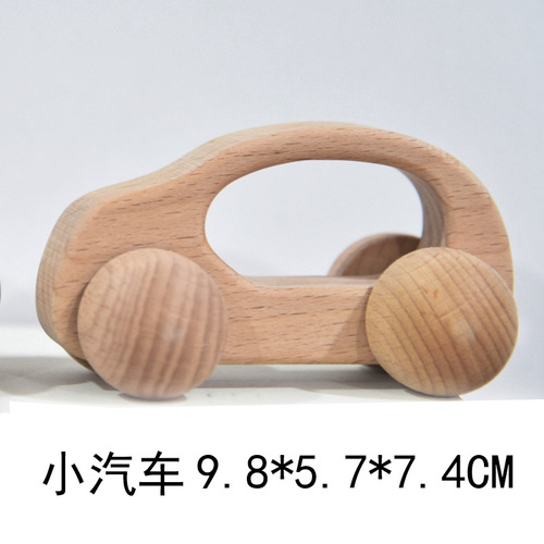 Beech wood infant push inertial pulley six-month-old baby's grasping ability, teeth grinding, cognitive soothing and learning to crawl