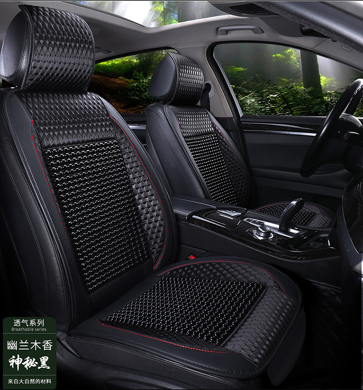 Car Wooden Bead Cushion Summer Half-Pack Seat Cover Four-Season Universal Ventilated Breathable Summer Cooling Cushion Bead Seat Cushion