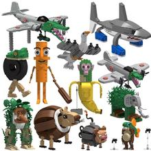 跨境爆款积木AI山海经tungtung sahur木棍人儿童拼装抽象手办玩具