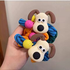 かわいい無敵犬 ~ ドーパミンかわいいアニメカラー編み犬大腸髪輪髪ひも高弾力頭飾り