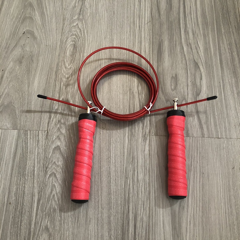 땀 흡수 밴드 줄넘기 레드
