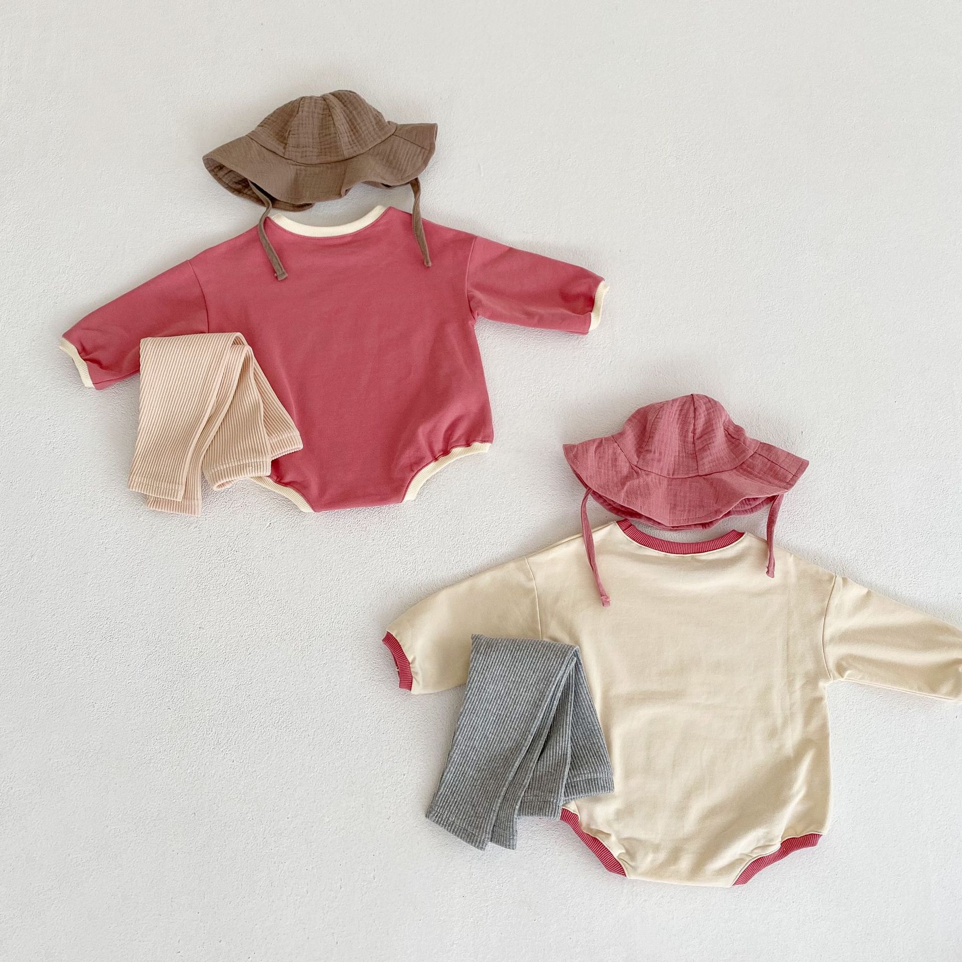 Collezione autunno 2024: maglietta a maniche lunghe con lettere stampate per neonati e bambini piccoli, pantaloni con toppa con faccina sorridente,_voghion.com