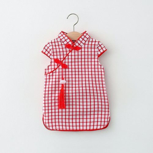 Children's clothing wholesale girls' cheongsam new dress little girl Chinese style printed children's dress on behalf of 1074