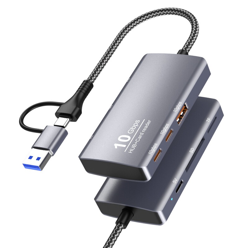 USB3.2Gen2type-c10G 多機能 6-in-1 HUB 高速スプリッター SDTF ドッキング ステーション カード リーダー|undefined