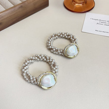 韩国重工珍珠气质头绳女2025年新款网红扎马尾ins风轻奢发圈发饰