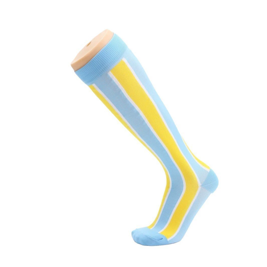 Compression Running Socks, Unisex Jacquard Knee-High Socks, Multiple Patterns, S/M & L/XL