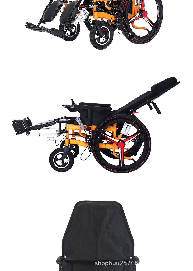 Electric wheelchair factory direct foldable wheelchair elderly disabled intelligent reclining scooter