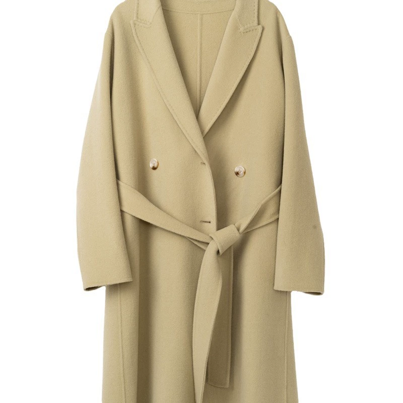 Long winter double-sided woolen woolen coat for leisure, oversize