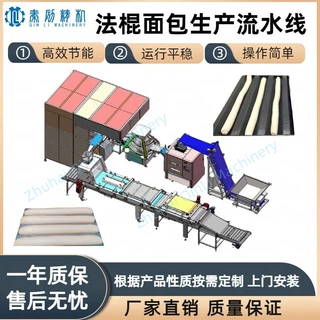 高效法棍生产线 大克重面团批量成型 中央厨房专用烘焙设备