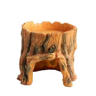 Tree Hole Avoidance House Climbing Pet Avoidance Cave Crawler Shougong Lizard Snake Turtle Climbing Table Resin Root Stump Feeding Pot