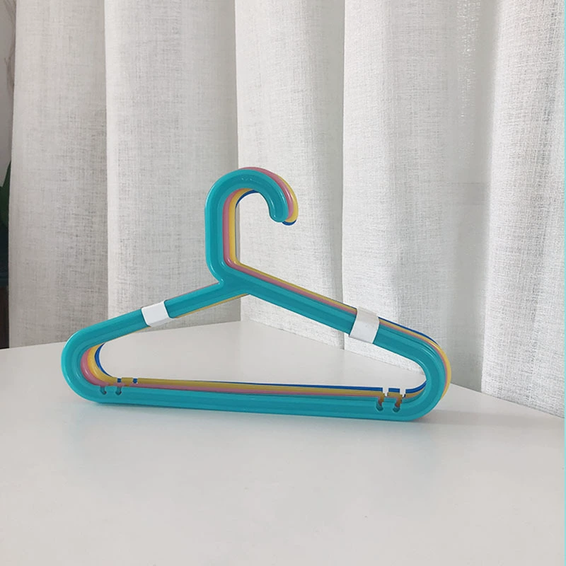 Детская вешалка нескользящая бытовая пластиковая стойка для одежды Детская вешалка для маленьких цветных 8