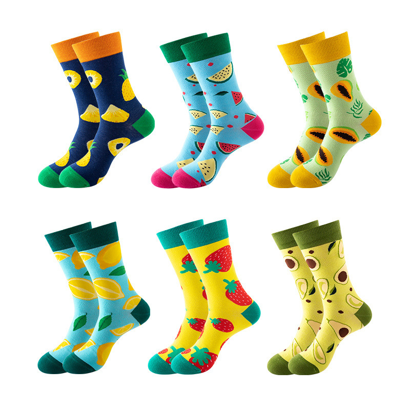 Fruit Acura Men's Fun Novelty Crew Sailor Colorful Socks Funny Casual Socks Gift Dress