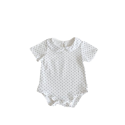 INS  new summer products for infants and young children, baby girls, polka dot baby doll collar, one-piece bodysuit, rompers