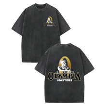 ���羳ŷ�롿Vintage Washed Olympia Gym Fitness T-shirt