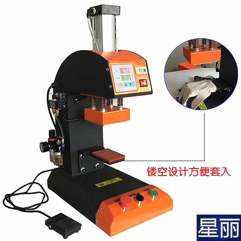 15*15cm热转印烫画机气动烫标机LOGO烫唛手套烫标机 可套产品