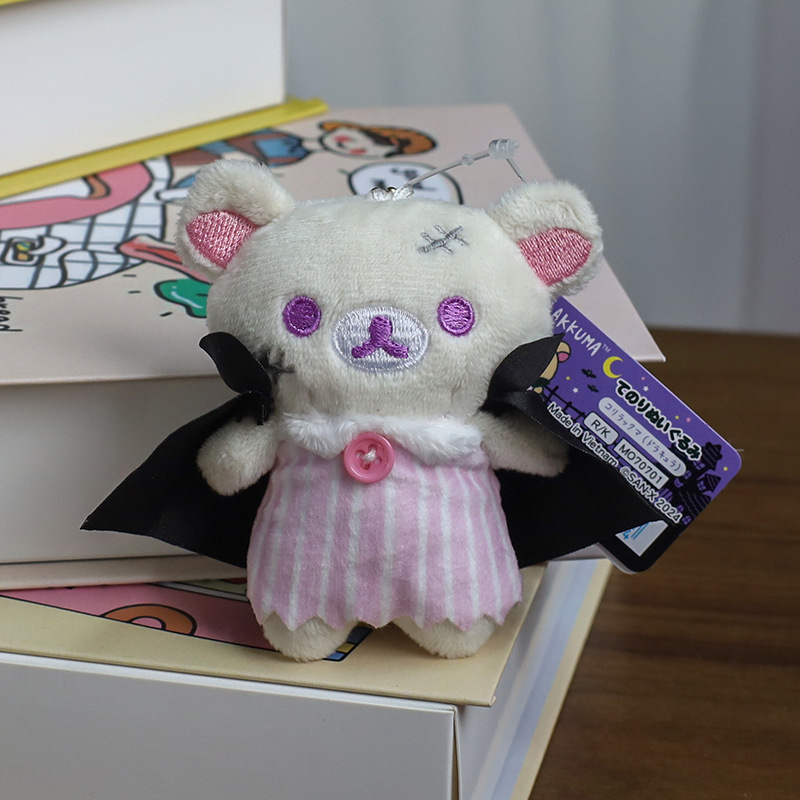 日系リラックマ20周年デパート店長ストラップ人形かわいい熊ミニぬいぐるみリュックサック飾り
