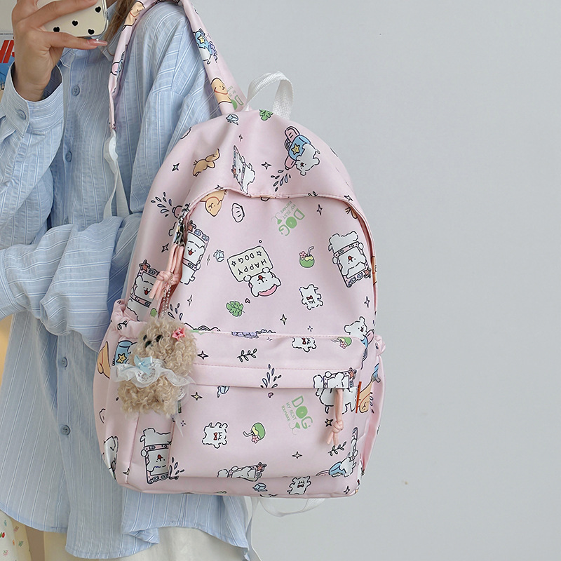 Nueva mochila con estampado Pacha de dibujos animados, mochila para estudiantes de gran capacidad, mochila de viaje, mochila de alto valor para la escuela secundaria y secundaria
