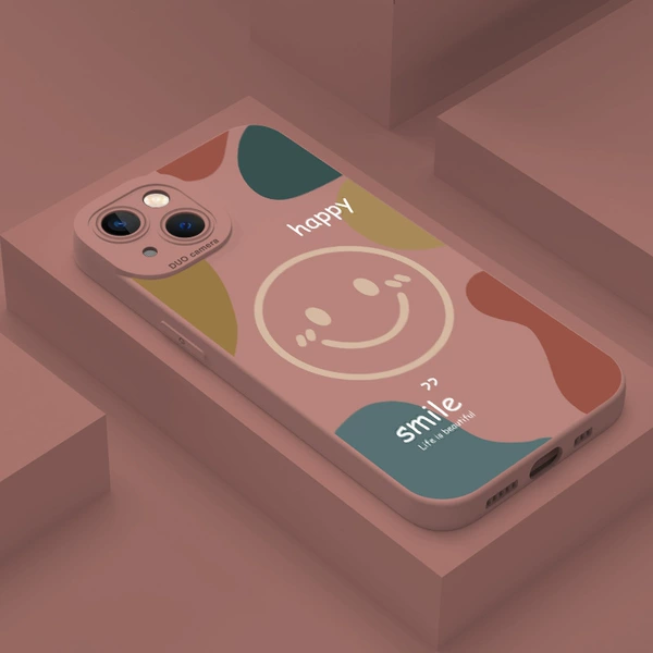 Sand pink -GH1584 color block smiley face-silicone angel eye