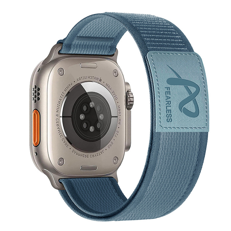 Nylon wild-diameter leather label loop watch strap is suitable for Apple watch series S6789Ultr undefined