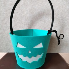 ハロウィンの手提げキャンデーの袋のカボチャの桶のお化けの日は道具を飾って砂糖袋の手提げの桶の装飾のかごの卸売りを求めます。