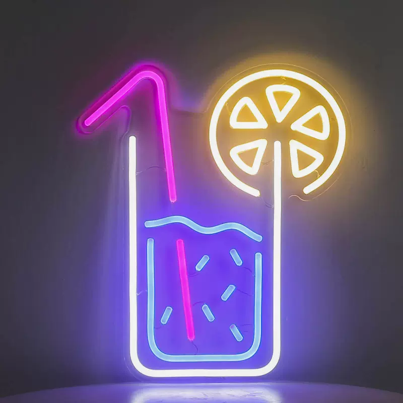 LED装饰霓虹灯发光字饮料霓虹灯牌广告牌霓虹字店铺营业标识