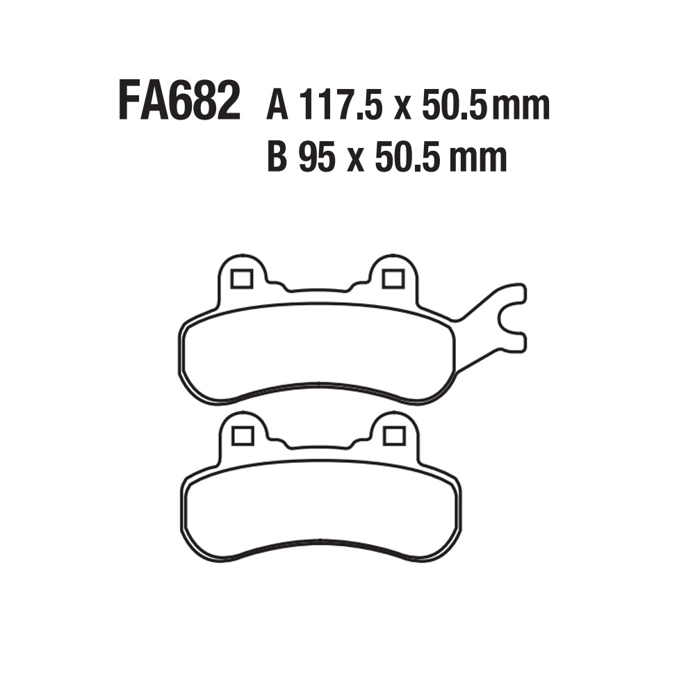 Motocicleta pastillas de freno pastillas de freno piel ATV playa coche FA682 CAN AM Defender Maverick