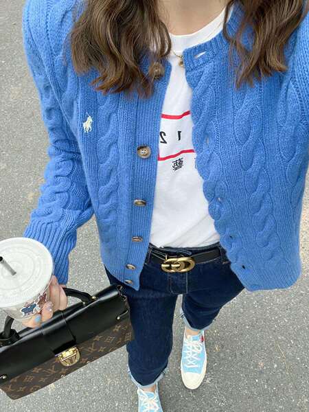 Woolen cashmere cardigan