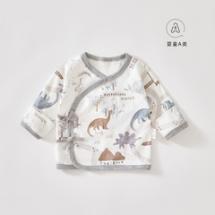 Newborn Half-Back Pajamas 100% Cotton Monk Dress Baby Autumn Clothes Newborn Infant Clothing Spring and Autumn Base Layer Skeletonless Top