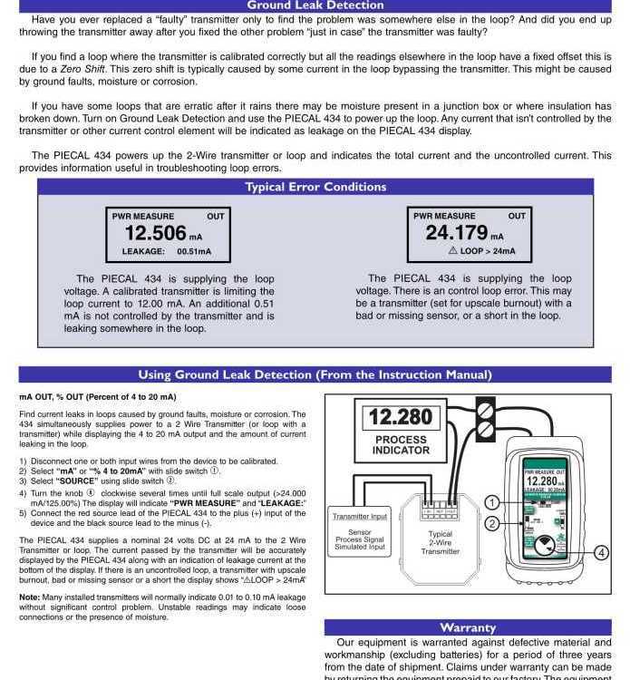 美国PIE PIE434 毫安回路校验仪毫 校准器 快速检测 LCD背光