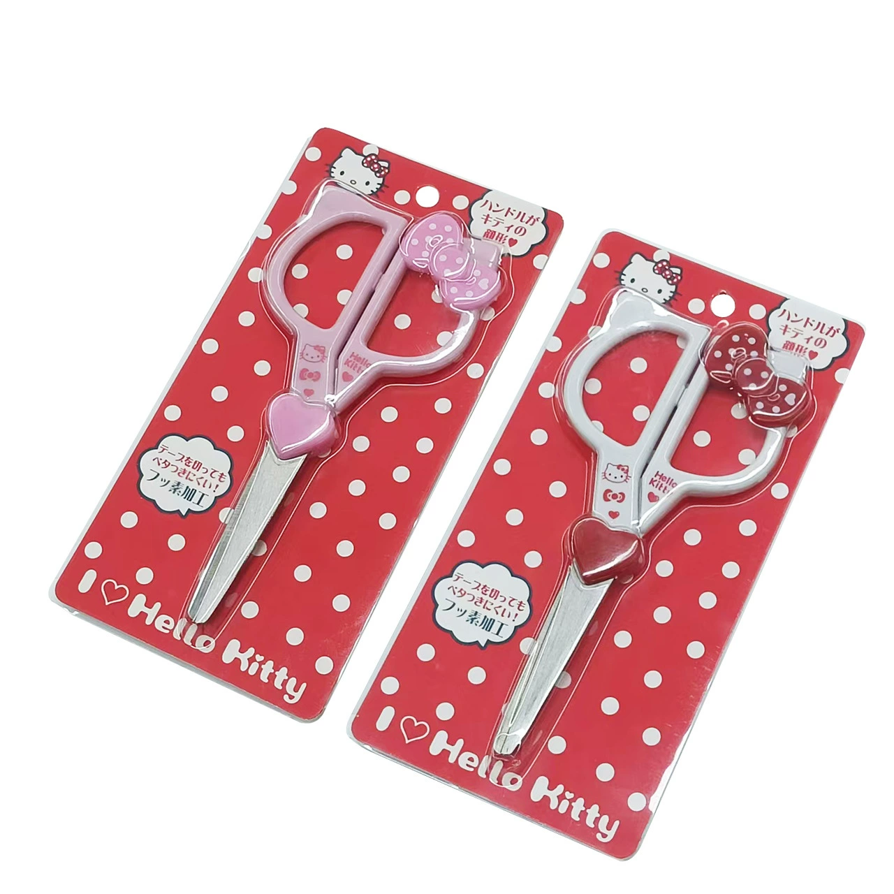 Студенческие ножницы кухонные ножницы ручной резки бумаги наконечник пластиковый бант ручка с сердцевидной розовой мультяшной ножницы