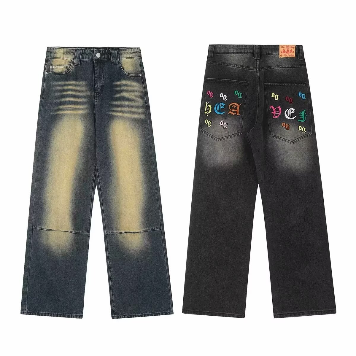 Men's Clothing Men's Jeans High Quality American New Wide Leg Niche High Quality Casual Jeans_mkmklike.com