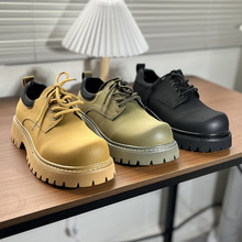 2025新款米奇德比鞋男鞋大头皮鞋厚底潮鞋复古做旧百搭66325-Z