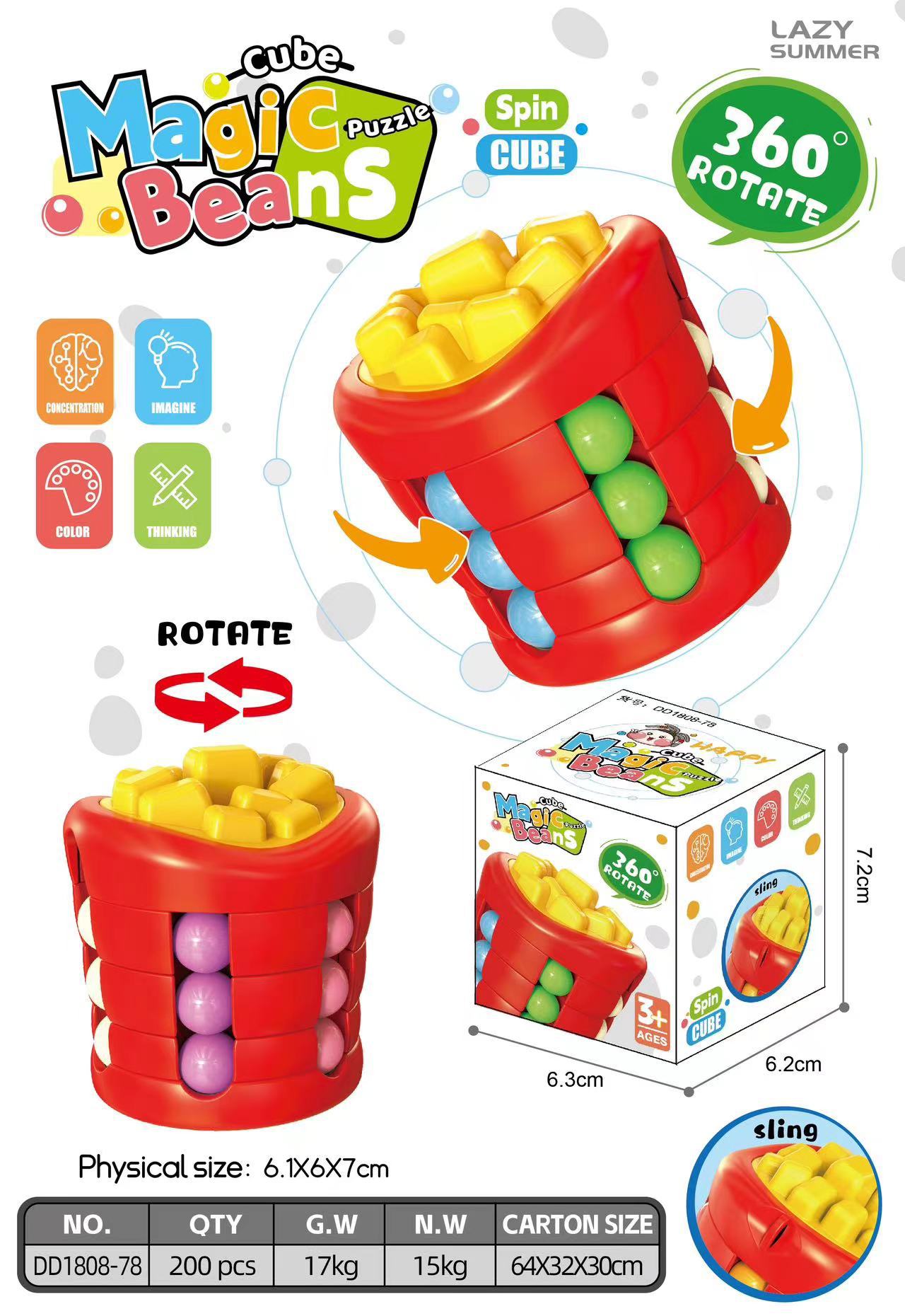 Hamburgo Rubik frijoles descompresivos giroscópicos de punta de dedo novedosos juguetes de rompecabezas infantiles transfronterizos image 10
