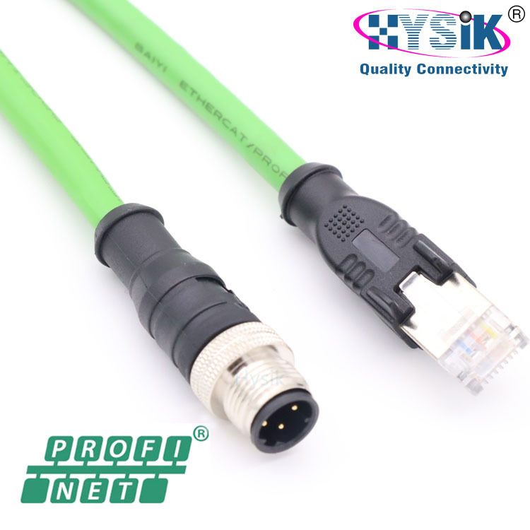 工业相机网线RJ45转M12机器视觉智能相机以太网线耐弯折拖链线