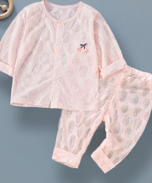 Bebé aire acondicionado ropa traje fino pijamas de verano inicio desgaste