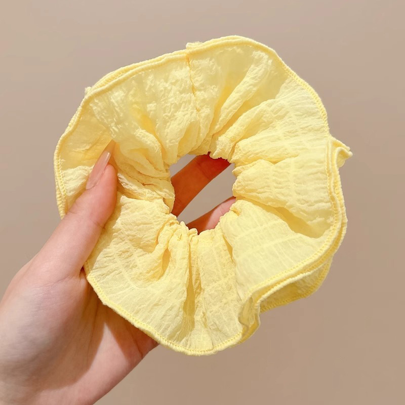 Encaje coreano, lazo para el cabello de intestino grueso, temperamento femenino de alto nivel, cuerda de cabeza de cola de caballo baja, cuerda para el cabello de flor de cabeza de doble capa, accesorios para el cabello