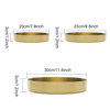 Golden round storage disc cosmetic jewelry tea tray