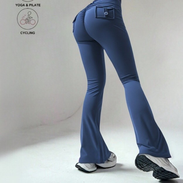 High-Waisted Yoga Pants for Women, Bell-Bottom Pants, Overalls, Cross-Border, No Awkward Lines, Peach Butt Lift, Quick-Drying Sports Daily