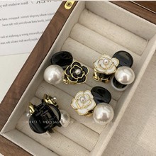 去有风的地方刘亦菲同款山茶花公主头小抓夹珍珠发夹小号发饰发卡