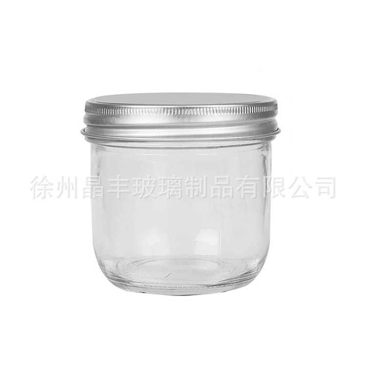 350ml玻璃梅森罐玻璃罐广宽口果酱瓶储物罐大口杂粮罐密封罐铁盖