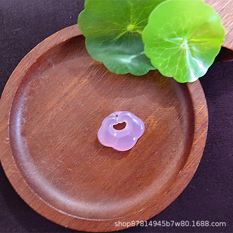 핑크와 퍼플 칼세도니 스몰 클라우드 락 네이키드 펜던트 (19*22mm)