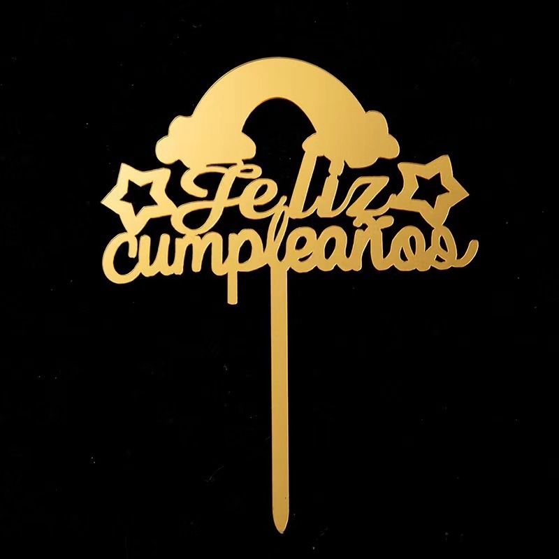 Transnacional 10 tarjetas acrílicas de fiesta de cumpleaños decoración de tarta de bandera de inserción de adornos de fiesta celebridad en línea image 18