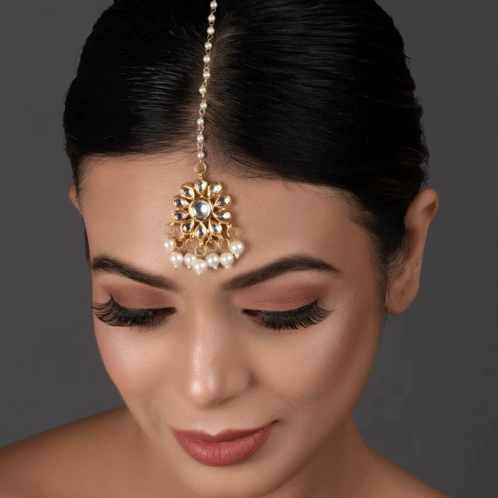 Новый стиль экзотические ветровые стразы лоб цепи жемчуг подвеска брови подвеска мода ретро бриллианты для волос Hair chain