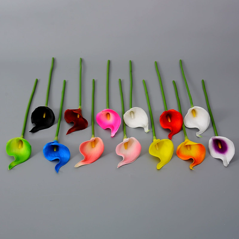 Realistic polyurethane small calla lilies, home decor, wholesale