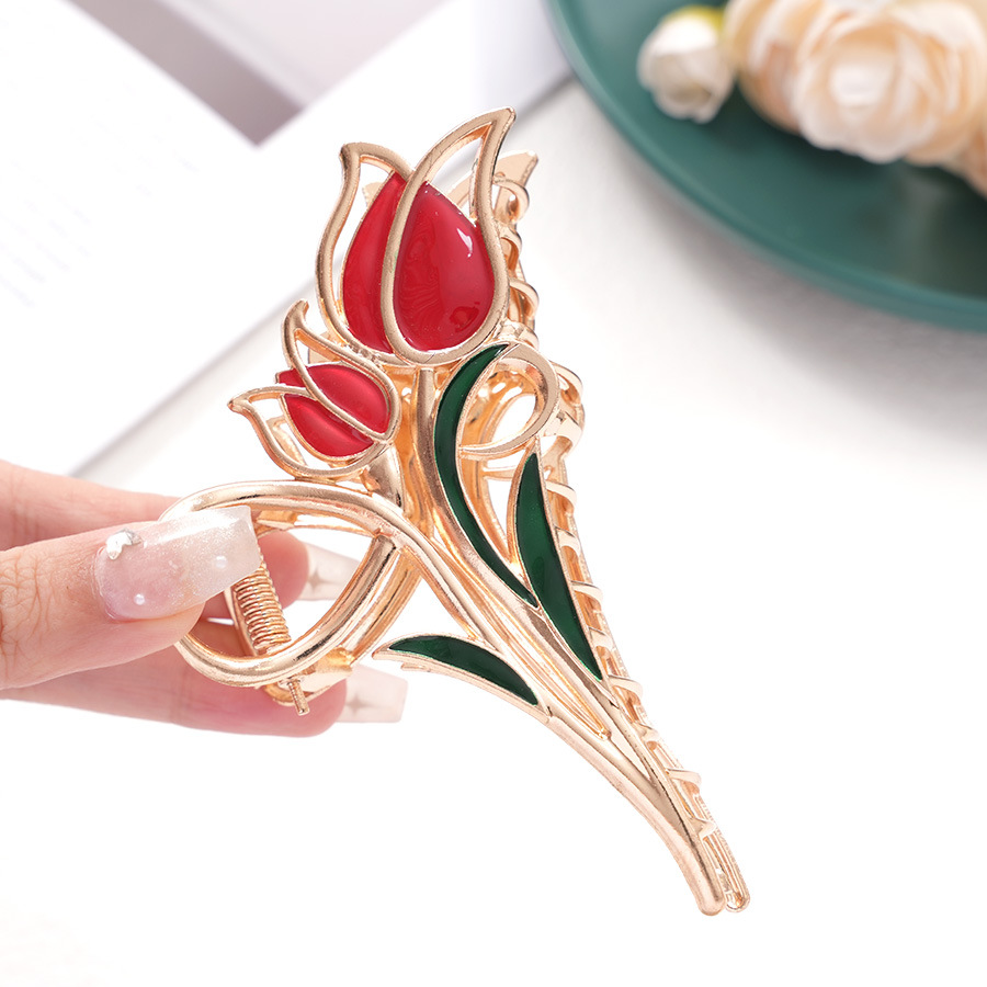 IG Style Sweet Women's Tulips Metal Hair Claws display picture 12