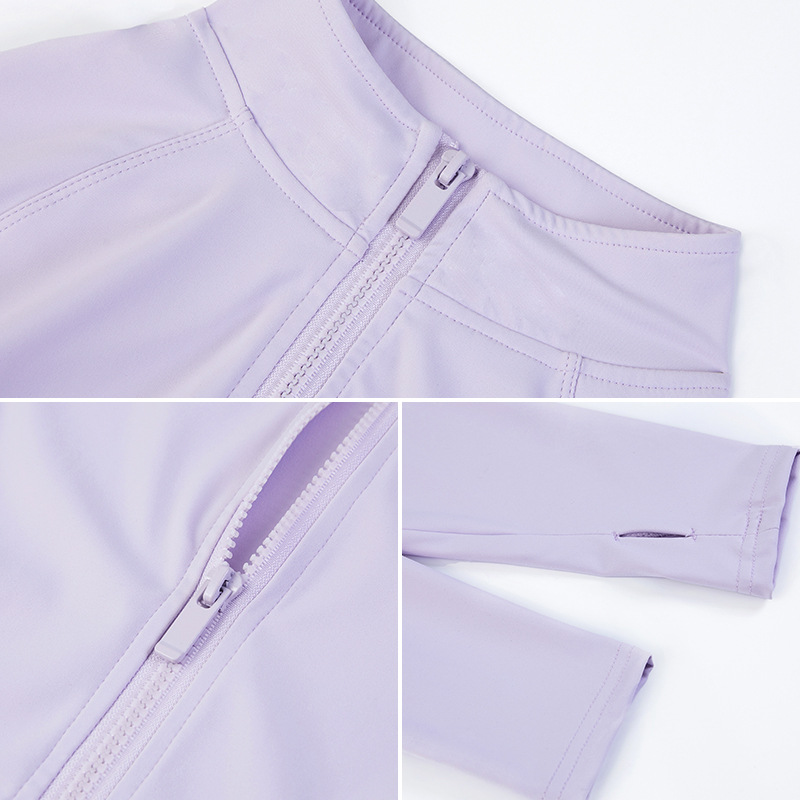Otoño nuevo abrigo de yoga delgado de cuello de mujer al aire libre correr ropa de yoga con cremallera de manga larga cardigan abrigo de fitness